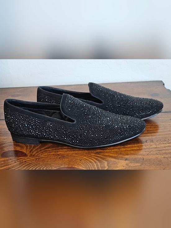 Steve Madden Other - Steve Madden Black Rhinestone Slip-On Loafers/Shoes Men Sz 8 9 10.5 11.5 13 NWOB